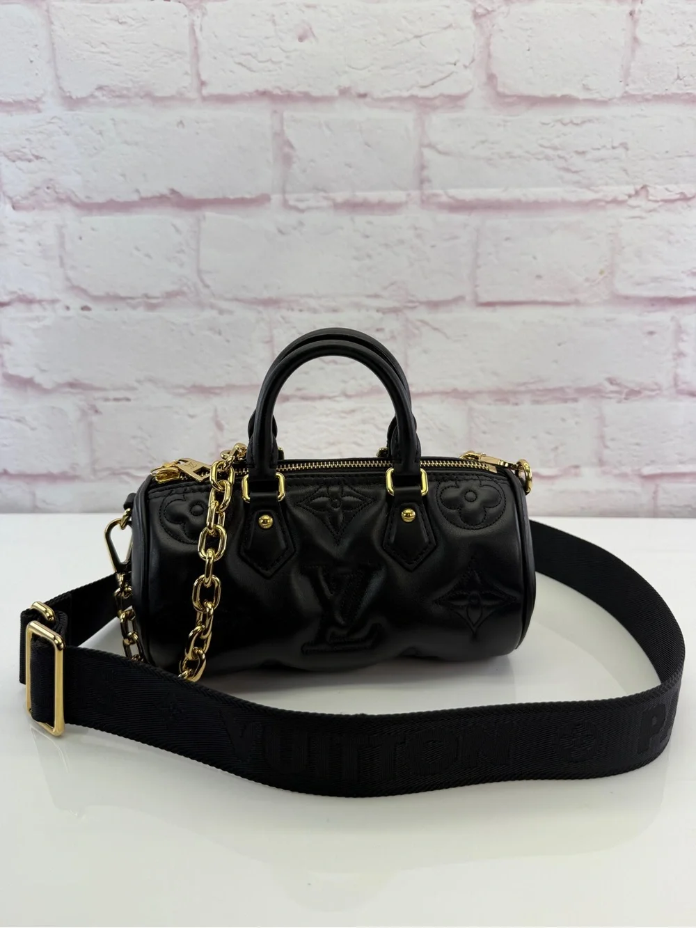 Louis Vuitton Calfskin Bubblegram Papillon BB Black